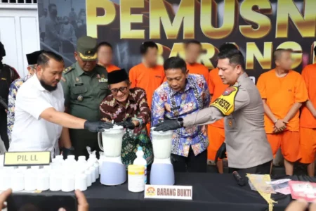 Polres Malang Kota Musnahkan Narkoba, 440.799 Jiwa Selamat foto beritajatim