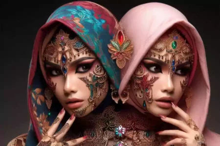 Ilustrasi perempuan yang memiliki kepribadian ganda.