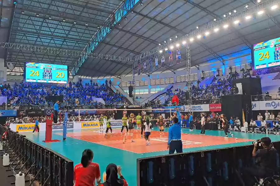 Laga Jakarta BIN Vs Bandung Bjb Tandamata. [Beritajatim/Lucky]