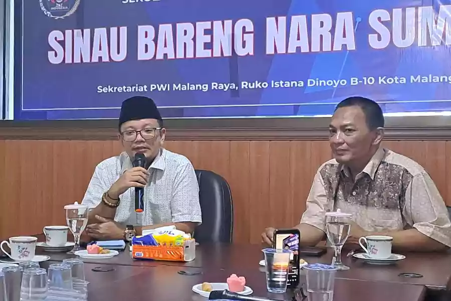 Ahmad Fahrih Sulaiman alias Gus Fahrih saat di Kantor PWI Malang Raya.
