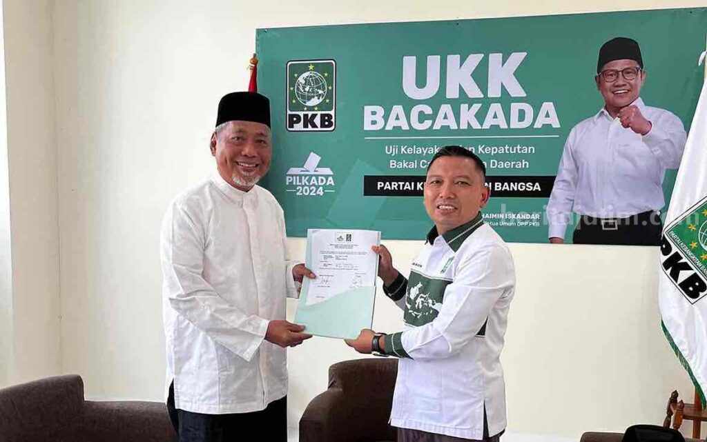 Bakal calon (Bacalon) Bupati Sampang 2024-2029, Noer Tjahja saat mengikuti fit and proper test di DPP PKB, Senin (24/6/2024).
