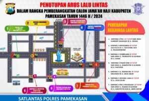 Polres Pamekasan Terapkan Rekayasa Lalin Saat Pemberangkatan JCH