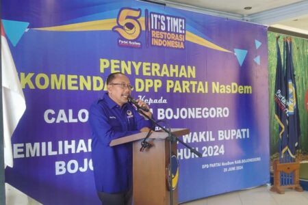 Ketua DPD Partai NasDem Bojonegoro Soehadi Mulyono.