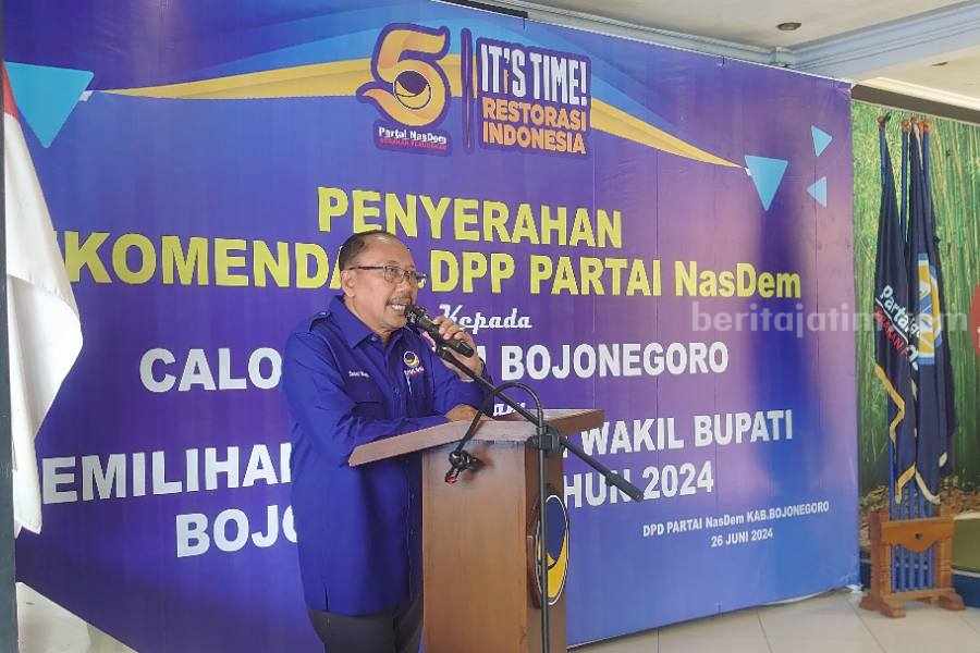 Ketua DPD Partai NasDem Bojonegoro Soehadi Mulyono.