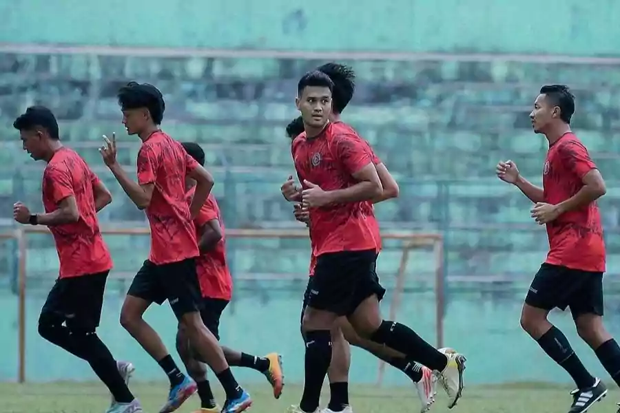 Tim Arema FC berlatih. (Instagram Arema FC Official)