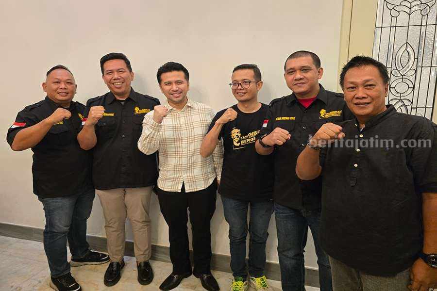 Cawagub petahana, Emil Dardak saat bertemu pengurus Relawan Kawan Militan (KAMI) Gibran