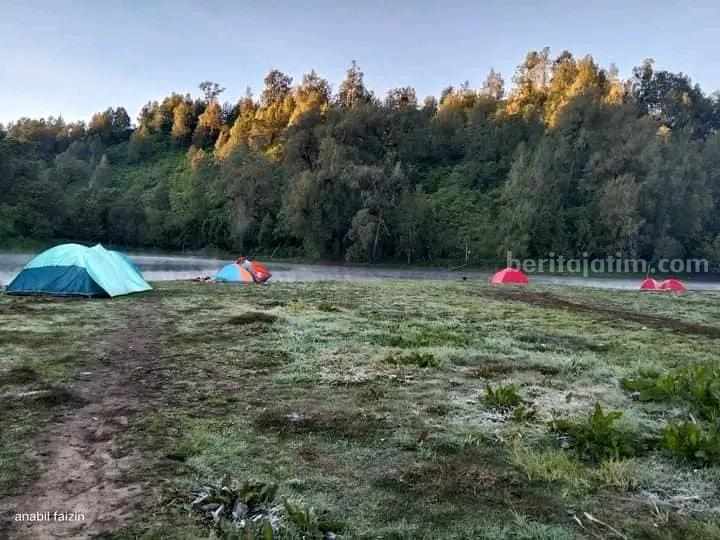 Fenomena frost atau kemunculan embun upas atau salju yang menutup tumbuhan di pagi hari