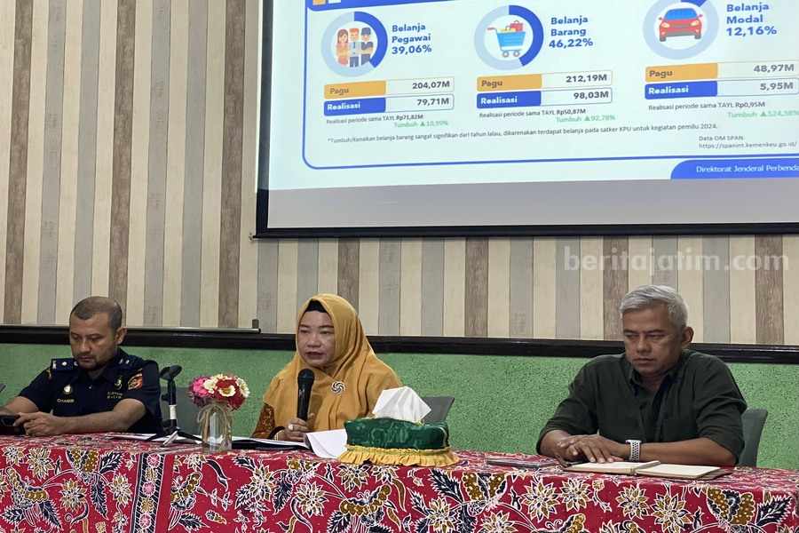 KPPN Tuban saat membahas issue terkini APBN tahun 2024. [foto: Diah Ayu/beritajatim.com]