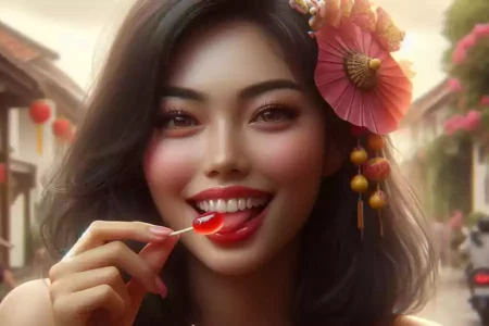 Top 8 Jajanan Viral Ala TikTok 2024, Mana yang Sudah Kamu Coba? Ilustrasi makan permen jelly kupas.