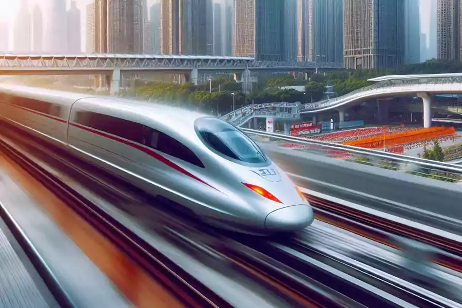 Ilustrasi kereta cepat ART.