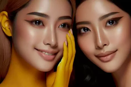 Ilustrasi perempuan yang punya kulit belang.