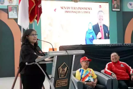 Pj Wali Kota Kediri Zanariah saat menghadiri Diklat Derap Tera IV Nusantara