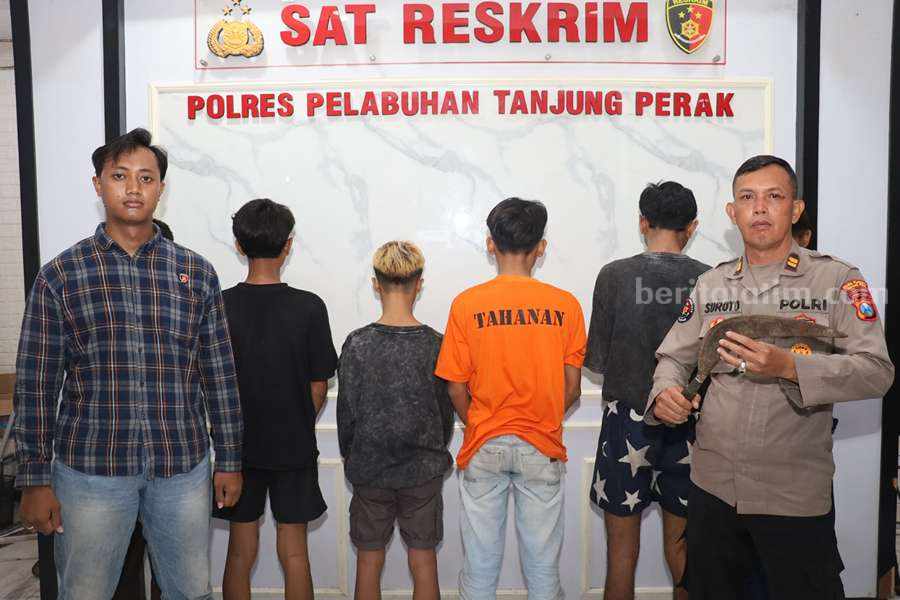 Keenam remaja gangster yang diamankan polisi