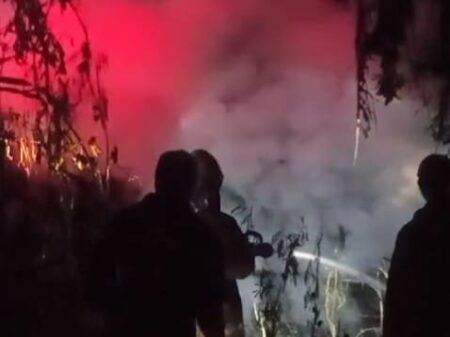 Kebakaran Landa Tempat Usaha Pembuatan Tahu di Mojokerto foto