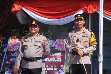 Tongkat Komando Polres Ngawi Dipegang AKBP Dwi Sumrahadi Rakhmanto