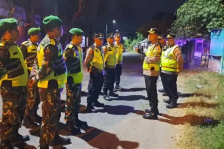 Polres Ngawi Sekat Perbatasan Amankan Suran Agung PSHW Tunas Muda Pusat Madiun