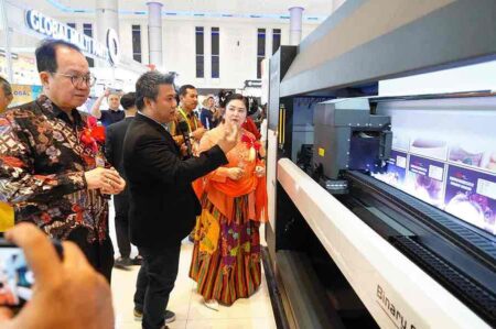 Surabaya Printing Expo (SPE) 2024, yang resmi dibuka Kamis (11/7/2024) di Grand City Surabaya.