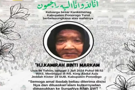Sempat Tertinggal, Hj Kamirah Asal Ponorogo Meninggal Dunia di Tanah Suci