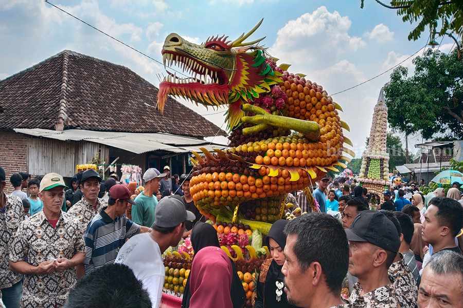 Selamatan Desa yang digelar di Desa Jatiarjo, Kecamatan Prigen, Kabupaten Pasuruan.
