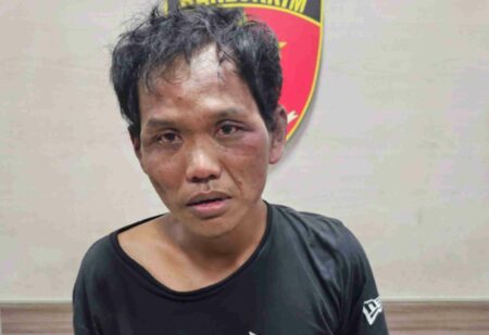 Dua Pelaku Curanmor Asal Krembangan Surabaya Diringkus Polisi Gresik Foto salah satu pelaku curanmor usai diringkus polisi.