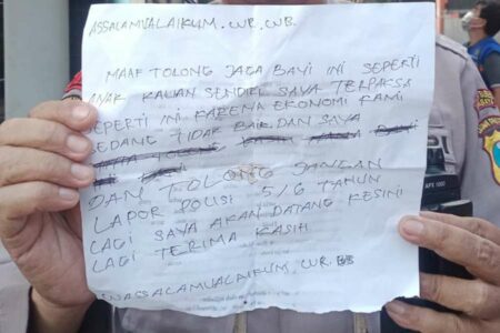 Isi Surat Menyentuh dari Orang Tua yang Buang Bayi di Surabaya