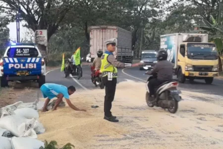 Buruh Angkut Gabah Tewas Terjatuh dari Truk di Ngawi Buruh Angkut Gabah Tewas Terjatuh dari Truk di Ngawi.