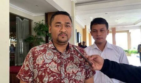 Fredy Agung Kurniawan, Anggota DPRD Kabupaten Blitar yang disiapkan Gerindra sebagai Calon Wakil Wali Kota mendampingi calon dari PDIP, Senin (15/07/2024). (foto : Winanto/beritajatim.com)