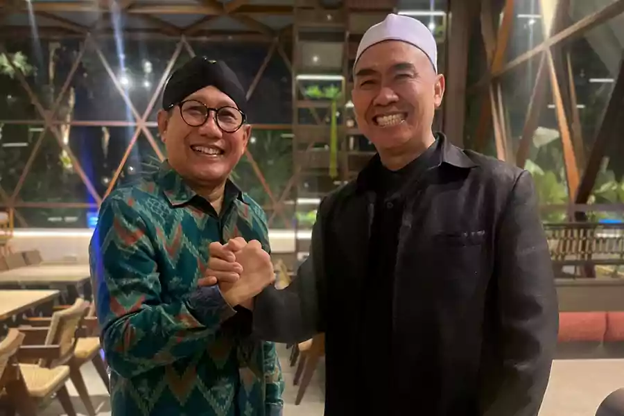 Abah Anton saat bersama Ketua Desk Pilkada DPP PKB Abdul Halim Iskandar.