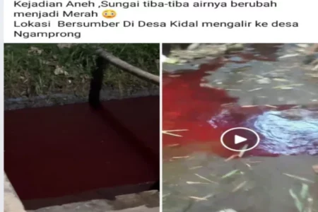 Fenomena Air Sungai Warna Merah di Malang, Ternyata Karena Ini Fenomena Air Sungai Warna Merah di Malang, Ternyata Karena Ini