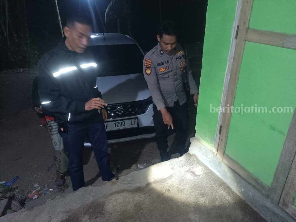 Tempat bayi ditelantarkan di depan toko sembako Desa Sukodono, Kecamatan Pujer, Bondowoso, Rabu (24/7/2024) dini hari.