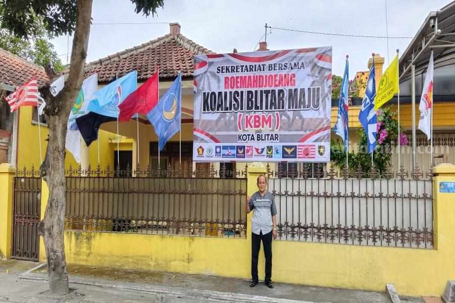 Kantor Koalisi Blitar Maju, Kamis (18/07/2024). (Foto : Winanto/beritajatim.com)