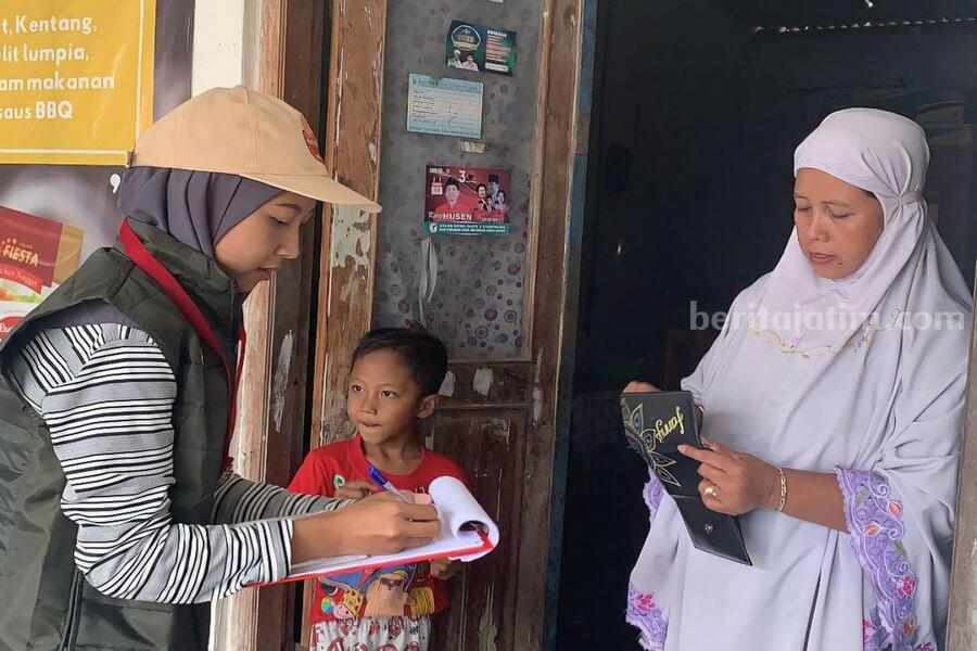 Proses Coklit data pemilih yang dilakukan Pantarlih di Kecamatan Mantup, Kabupaten Lamongan.