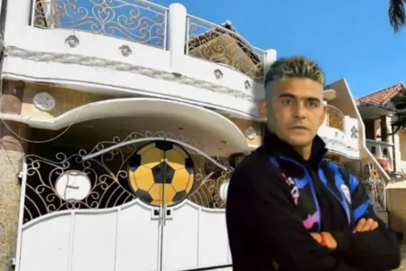 Potret Cristian Gonzales dan rumahnya yang akan dijual. (Instagram/el_locogoliadorcg10_)