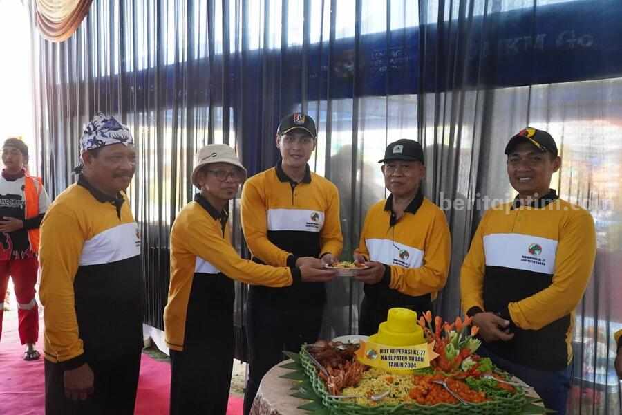 : Bupati Tuban Aditya Halindra Faridzky saat menutup kegiatan Gelar Kreasi Pemuda Koperasi (Galaksi).
