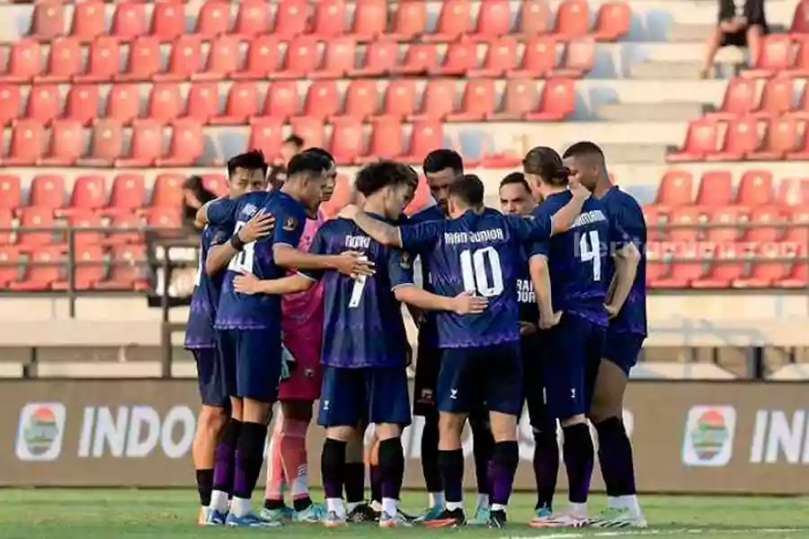 Skuad Madura United FC di turnamen Pra Musim Piala Presiden 2024.