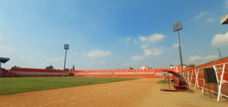 Selain Arema, Rans Nusantara dan Deltras Sidoarjo Bakal Pakai Stadion Soepriadi Blitar Stadion Soepriadi Kota Blitar, Kamis (25/07/2024). (foto : Winanto/beritajatim.com)