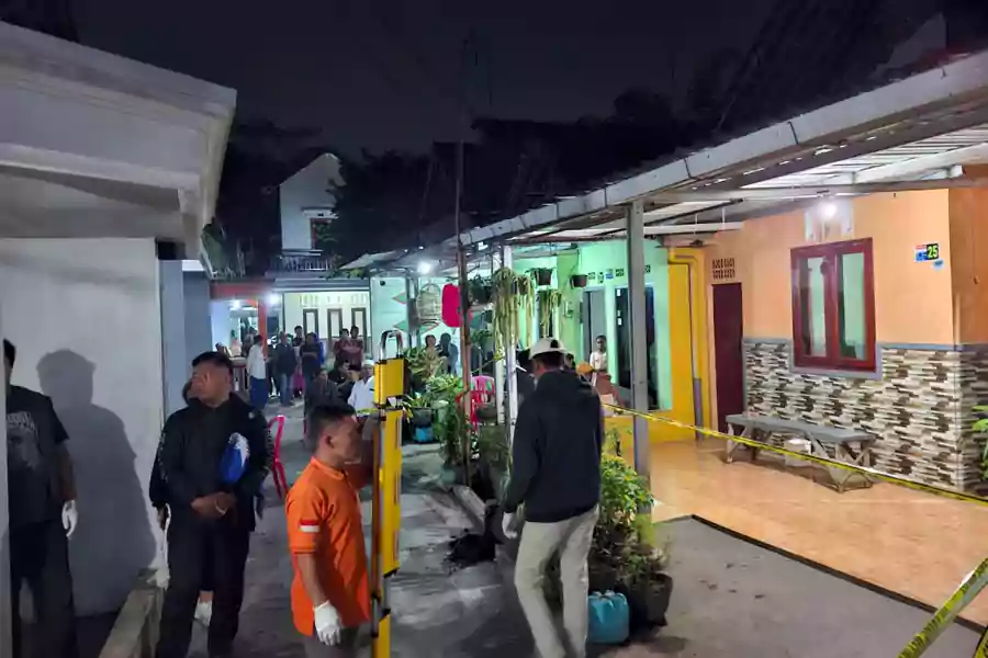 Rumah tempat tewasnya wanita di Desa Saptorenggo, Kecamatan Pakis, Kabupaten Malang.
