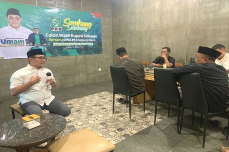 Bacawabup Sidoarjo Mas Umam dalam kegiatan sambang sambung bersama DPAC PKB di wilayah Sidoarjo barat