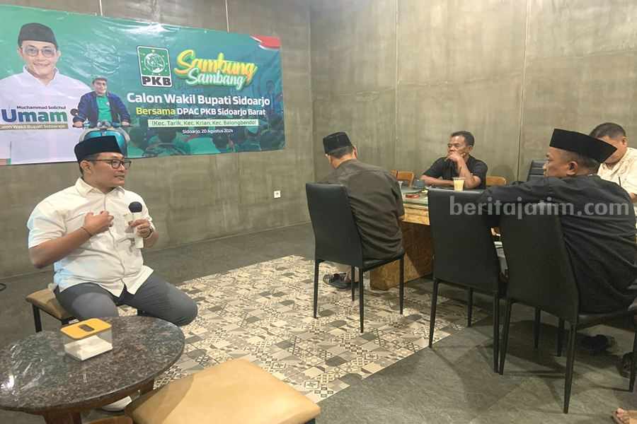 Bacawabup Sidoarjo Mas Umam dalam kegiatan sambang sambung bersama DPAC PKB di wilayah Sidoarjo barat