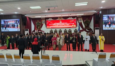Pelantikan 45 Anggota DPRD Kota Malang Periode 2024-2029.