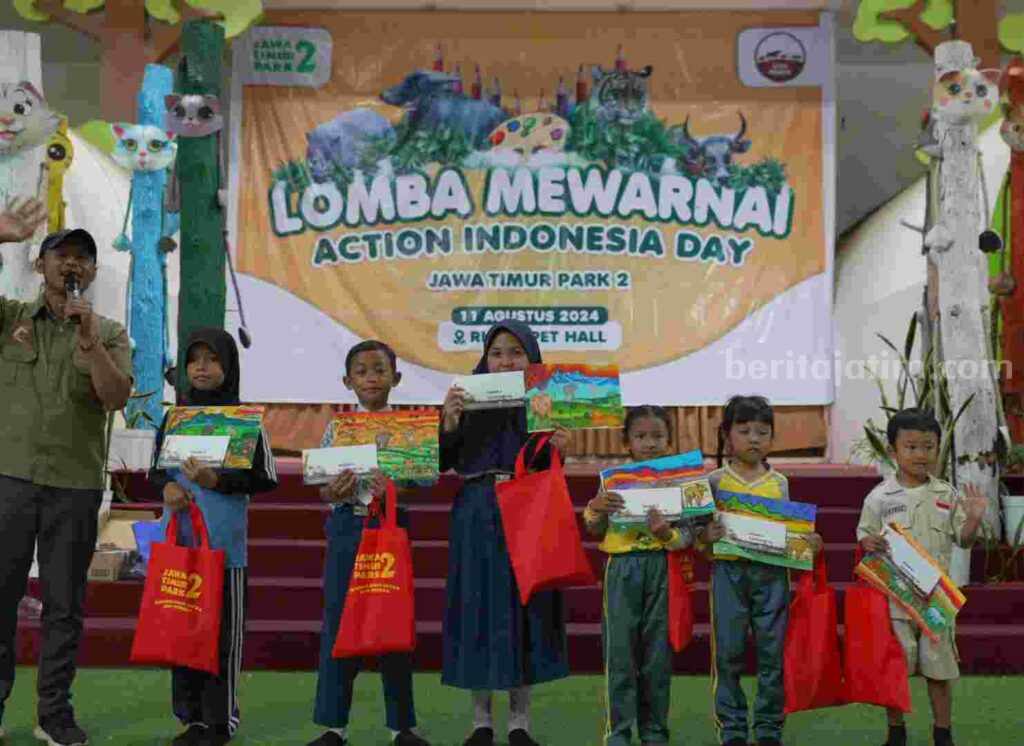 Para pemenang lomba mewarnai di Jatim Park 2 (Foto: Istimewa)