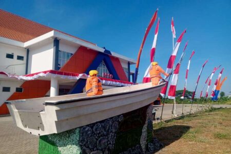 BPBD Kabupaten Pasuruan Bangun Monumen Perahu Akibat Sering Banjir