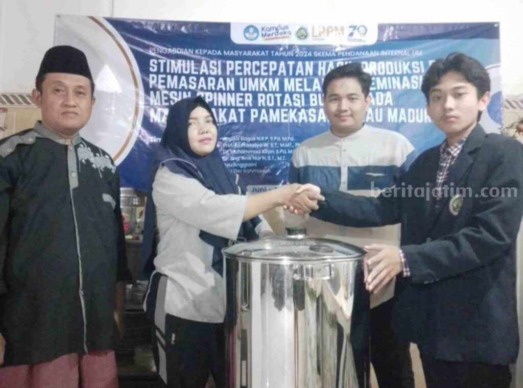 Diseminasi Mesin Spinner Rotasi Bulat oleh tim dosen UM (Foto: Istimewa)