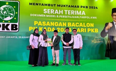 Pilbup Mojokerto 2024, Petahana Ikfina-Dulloh Terima Dokumen dari PKB Partai Kebangkitan Bangsa