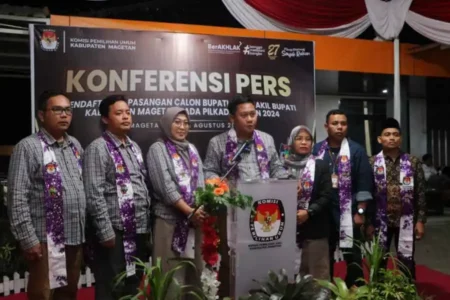 Umumkan 3 Paslon Daftar Pilkada, KPU Magetan Ganti Tagline