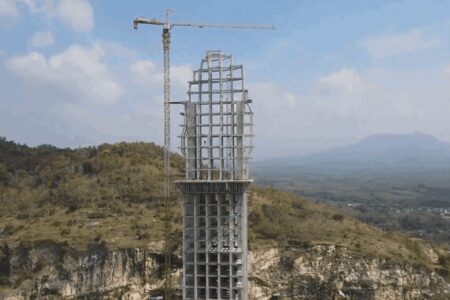 Progres Pembangunan Monumen Reog dan Museum Peradaban di Ponorogo, Rampungkan Struktur Gedung Visualisasi pembangunan tahap pertama. (Foto/Kominfo Ponorogo)