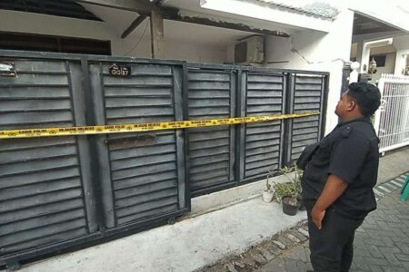 Rumah di Jalan Darmo Permai Selatan temoat Sandra ditemukan meninggal dunia