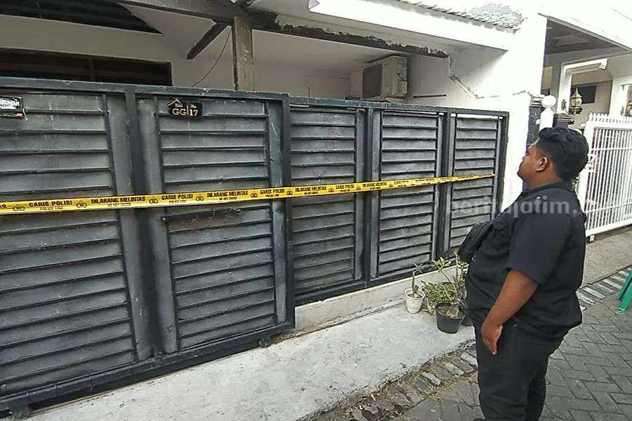 Rumah di Jalan Darmo Permai Selatan temoat Sandra ditemukan meninggal dunia