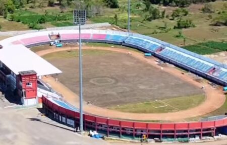 Opsi Madura United Gunakan SGB sebagai Homebase Progres Renovasi Stadion Gelora Madura Rato Pamelingan Pamekasan, di Desa Ceguk, Kecamatan Tlanakan, Pamekasan.