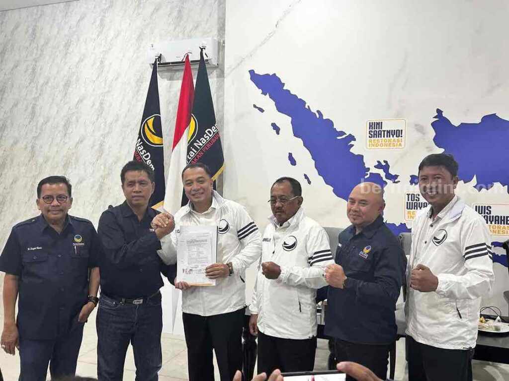 Partai NasDem memberikan rekomendasi untuk Eri Cahyadi dan Armuji di Pilkada Surabaya 2024.
